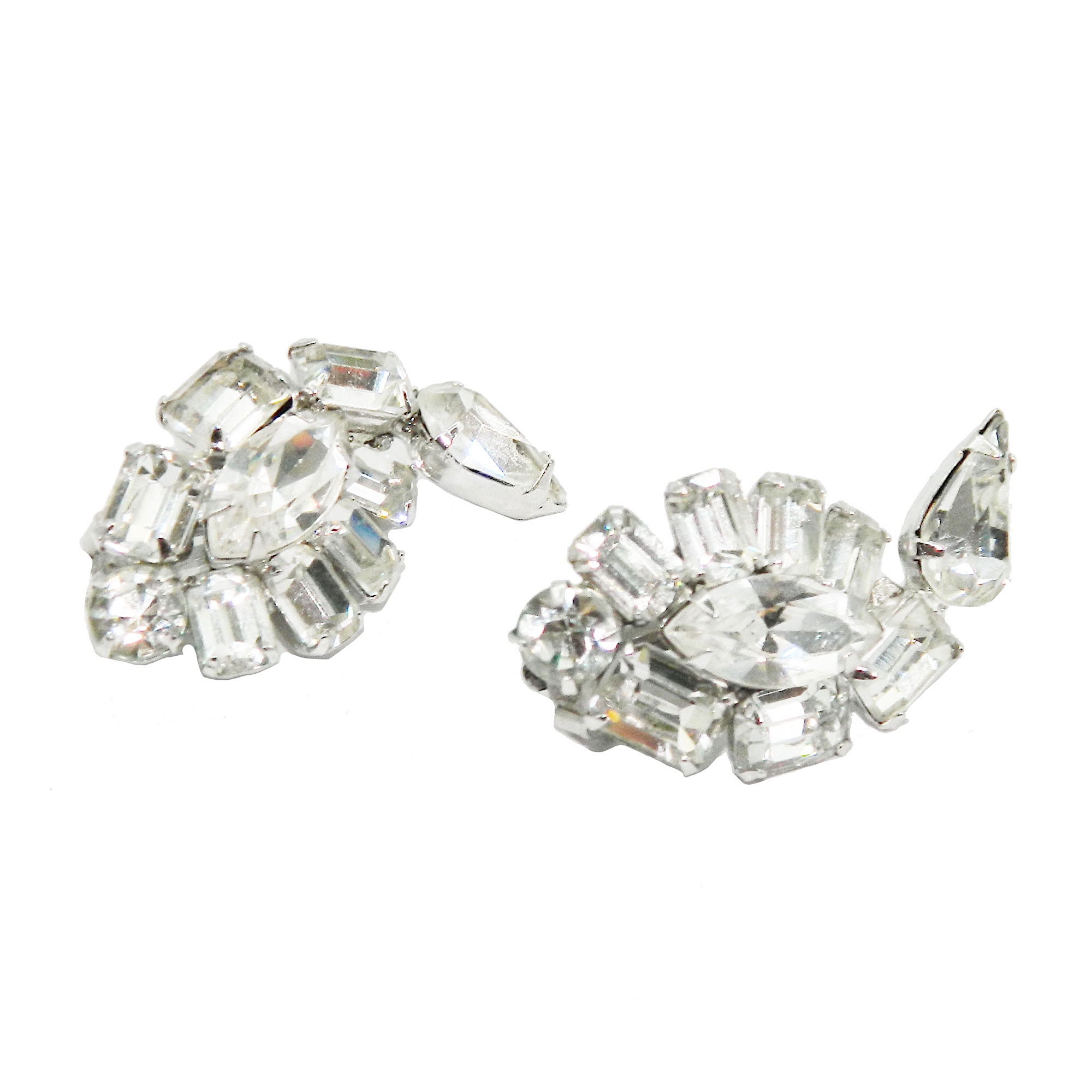 1950s Kramer rhinestone brooch and earring set