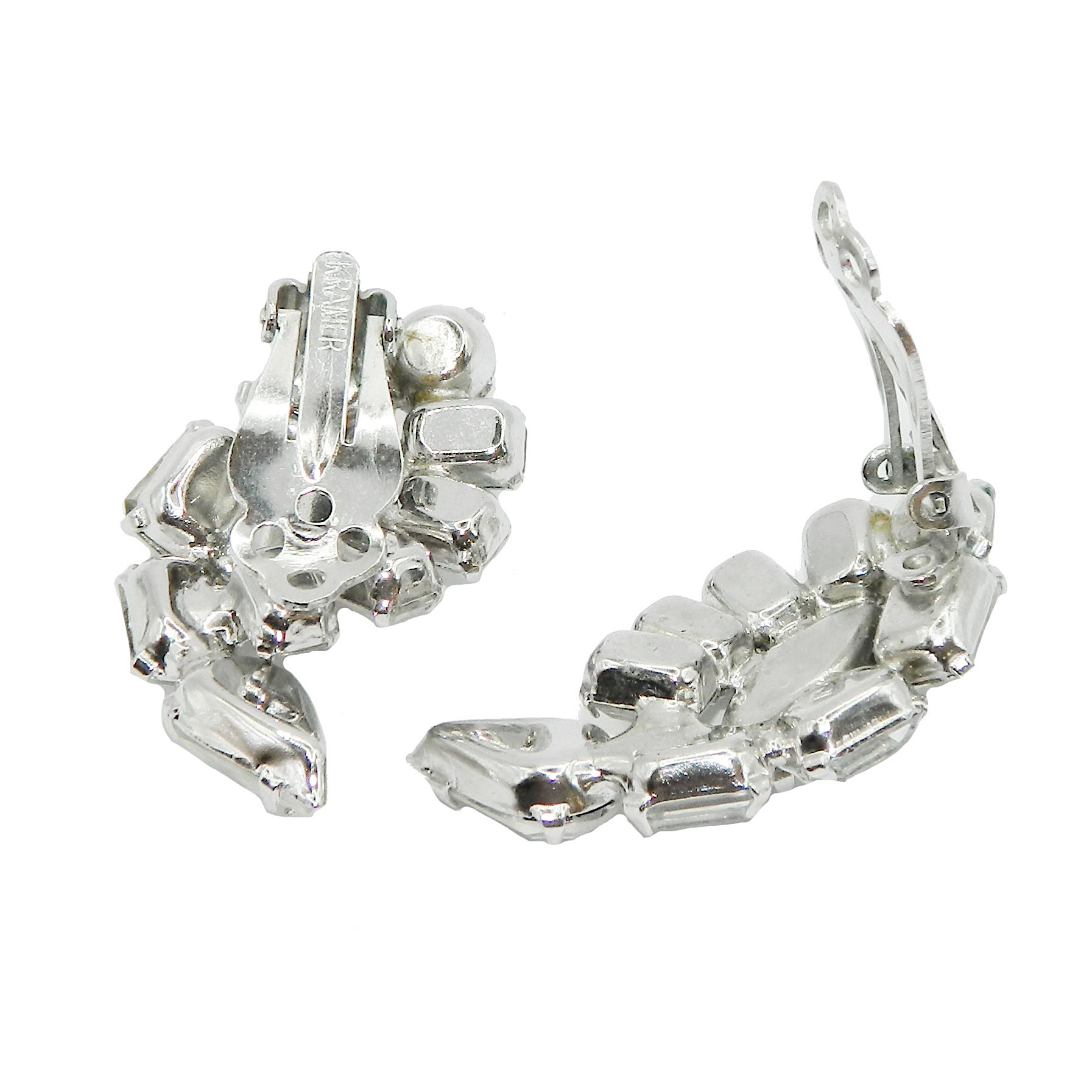 1950s Kramer rhinestone brooch and earring set