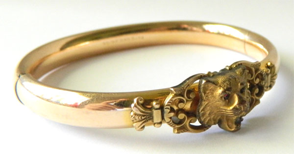 Victorian gold filled bangle bracelet