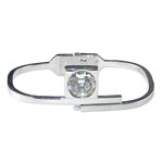 Chrome rhinestone bangle