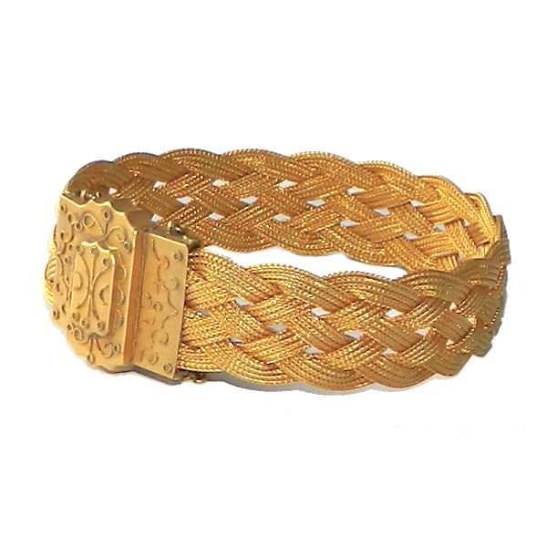 Woven gold filled bracelet