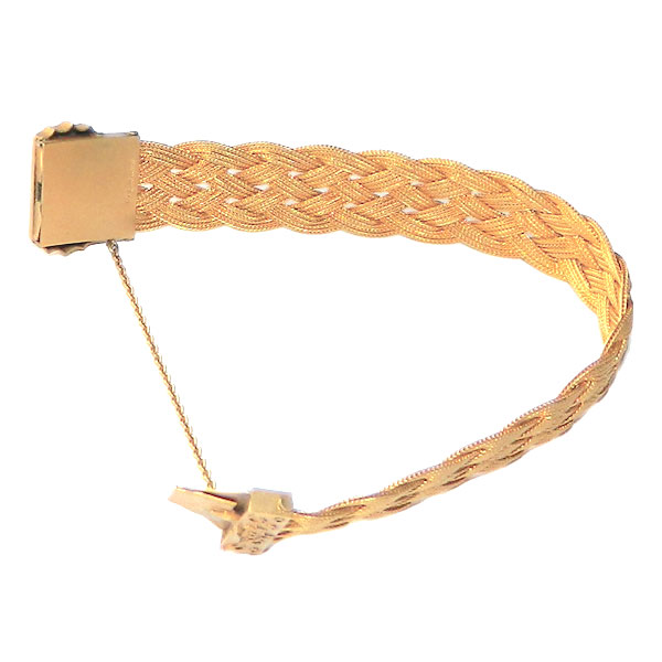 Woven gold filled bracelet
