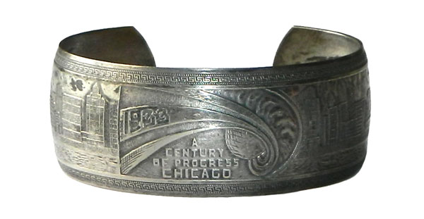 1933 Chicago Expo souvenir cuff bracelet