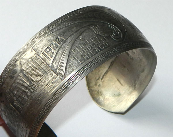 1933 Chicago Expo souvenir cuff bracelet