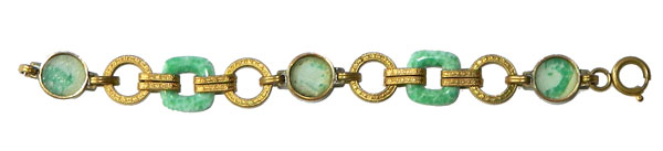 1920's faux jade bracelet