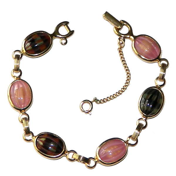 Sarah Coventry scarab bracelet