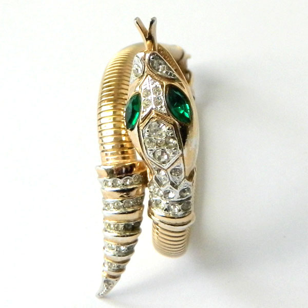 1940's rhinestone snake bracelet