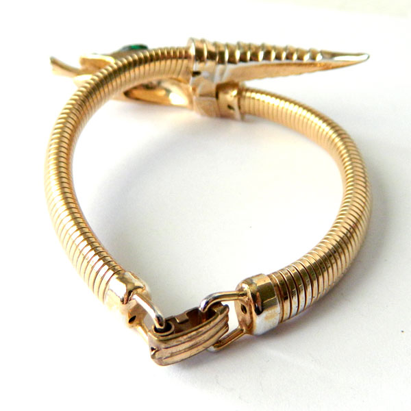 1940's rhinestone snake bracelet