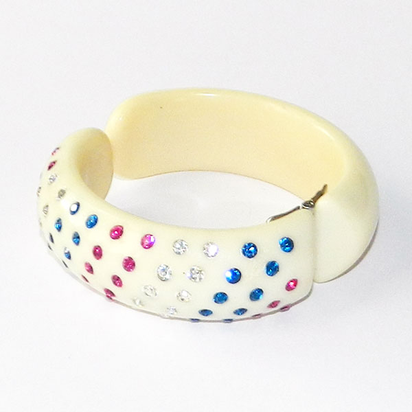 1950's rhinestone clamper bracelet