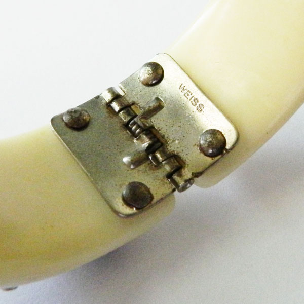 1950's rhinestone clamper bracelet