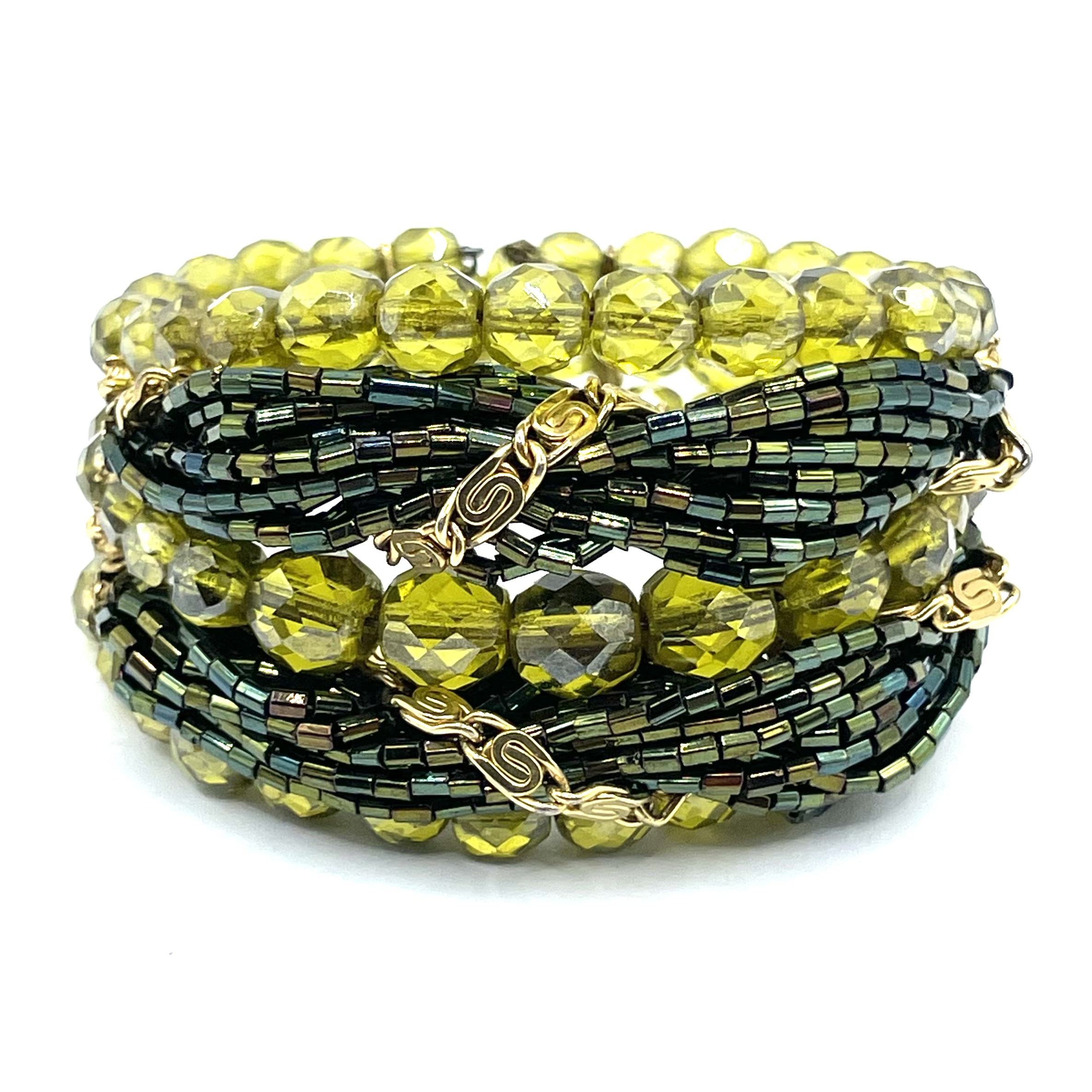 1950s beaded cuff bracelet