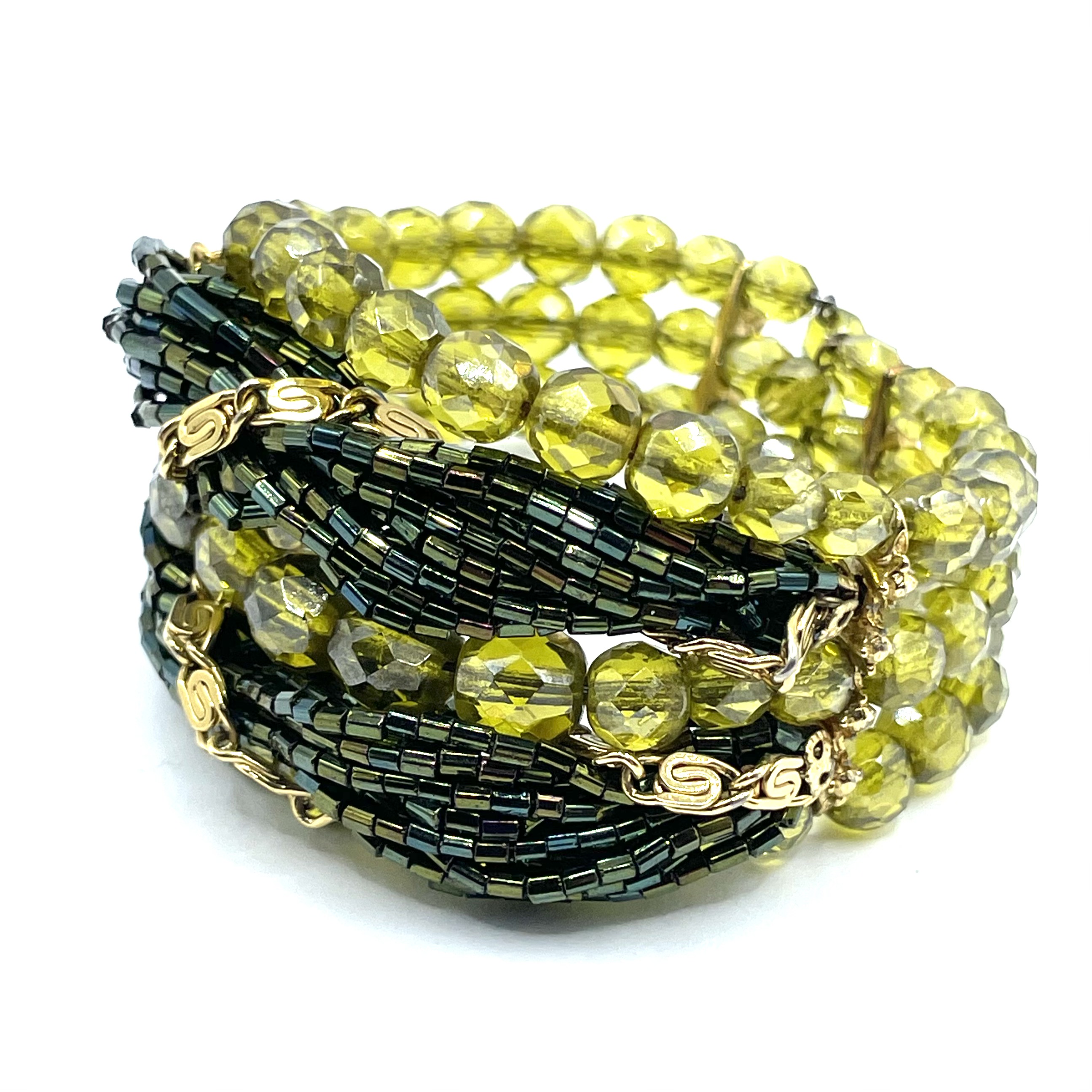 1950s beaded cuff bracelet