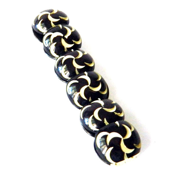 Carved celluloid expansion bracelet