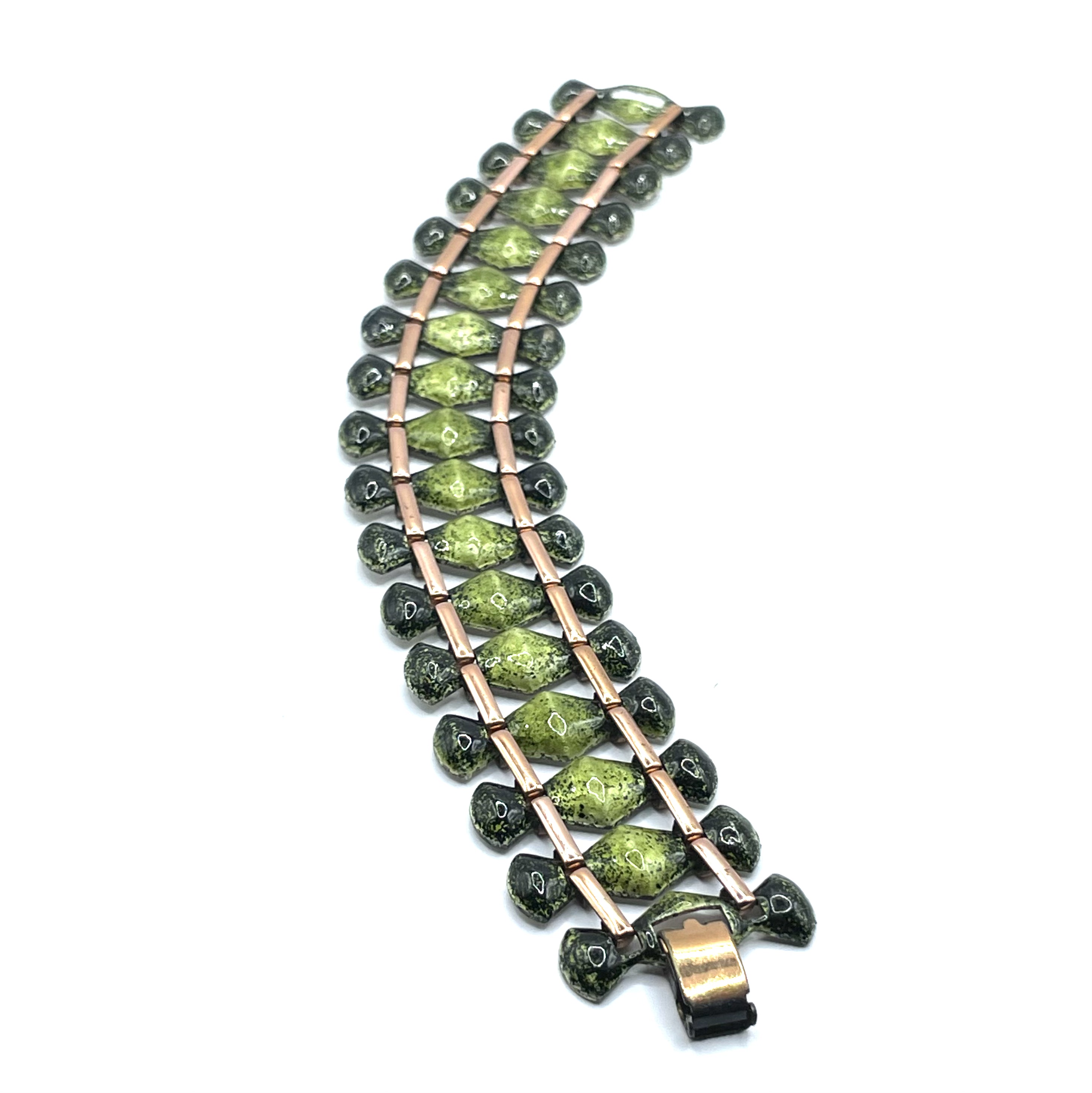 Green enameled Matisse bracelet