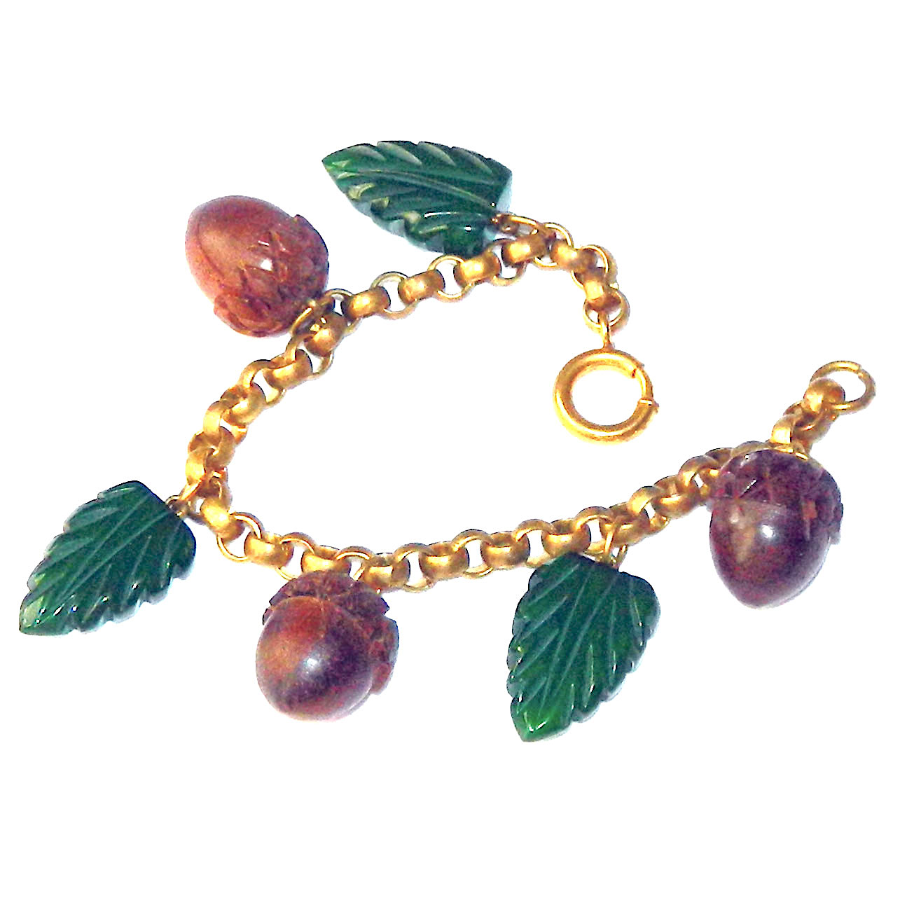 Bakelite charm bracelet