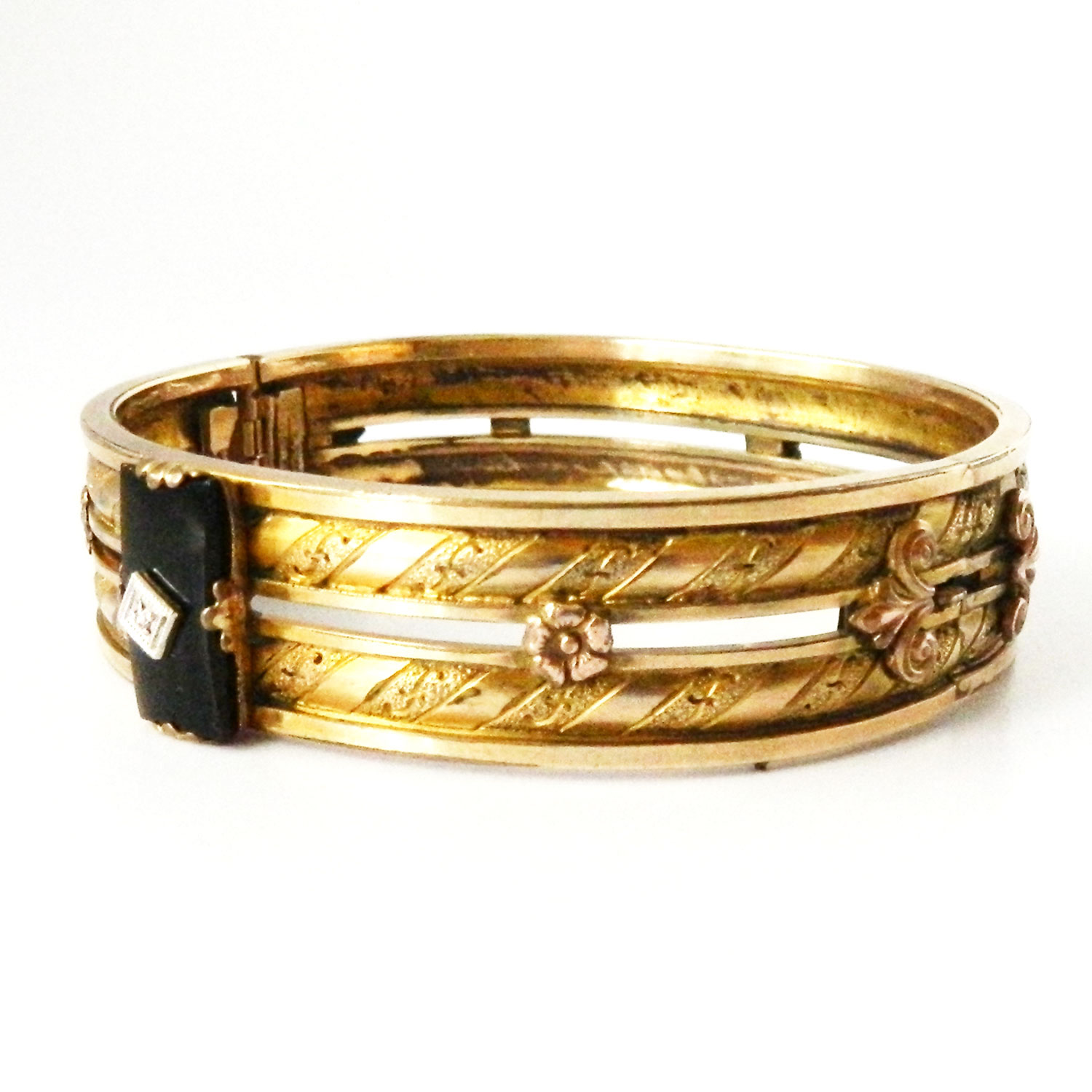 Edwardian gold filled bangle bracelet