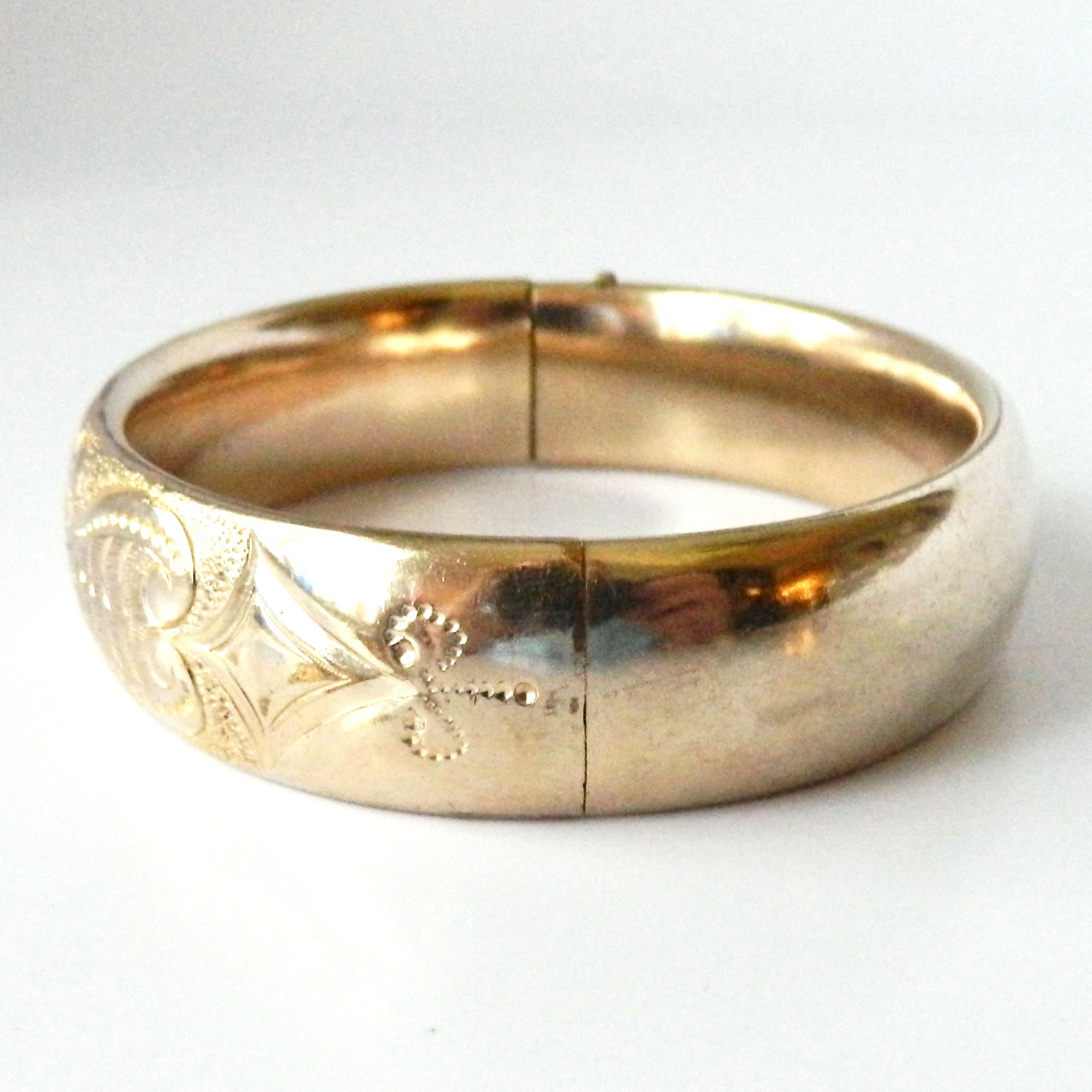 Antique gold filled bangle bracelet