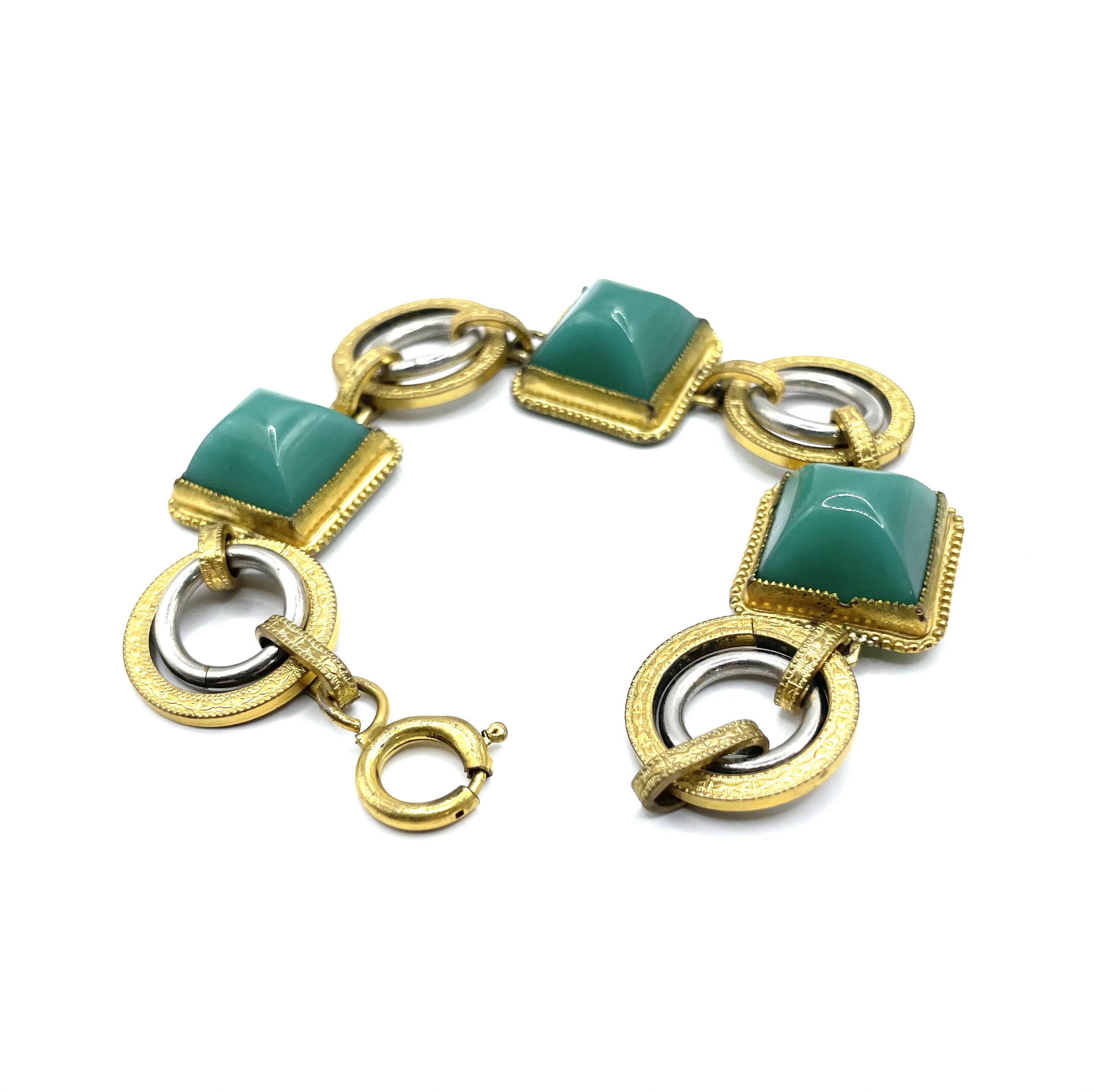 1920's faux jade bracelet