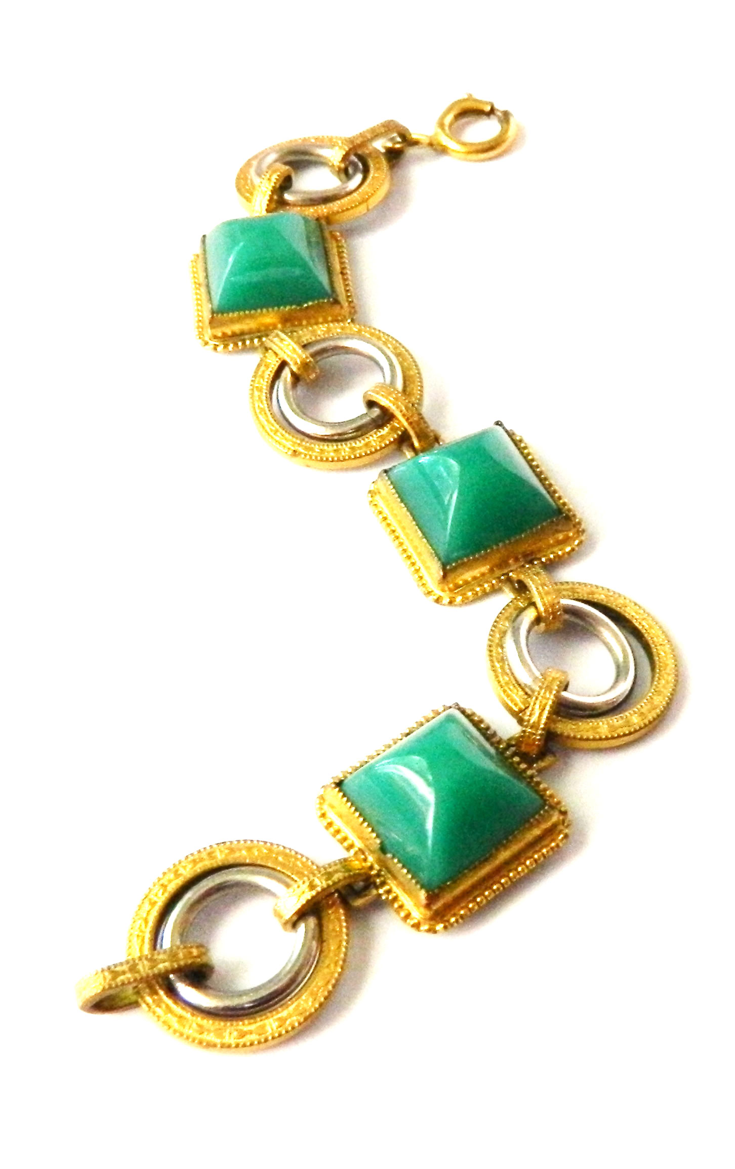 1920's faux jade bracelet