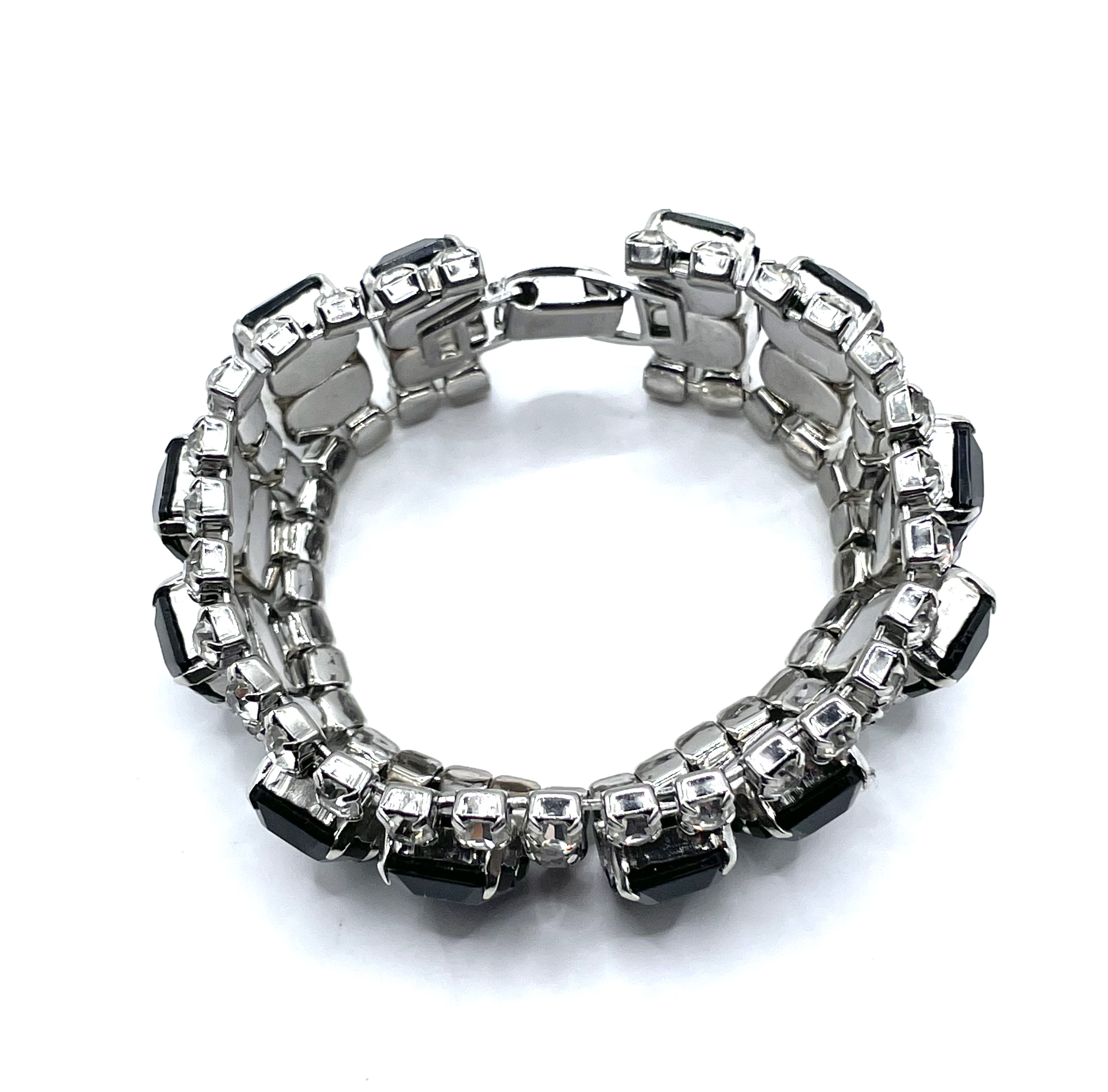 1950s art deco rhinestone bracelet