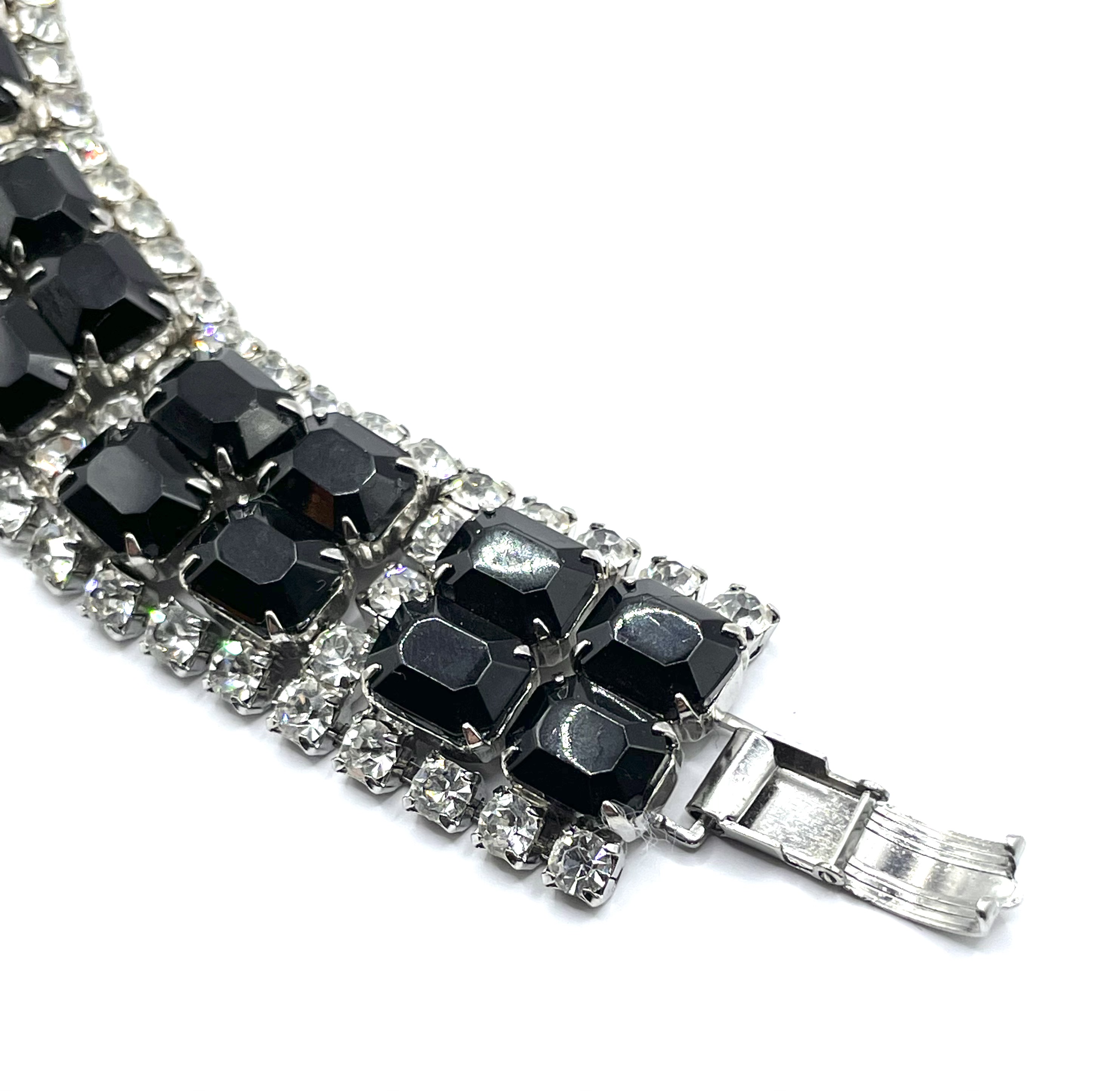 1950s art deco rhinestone bracelet