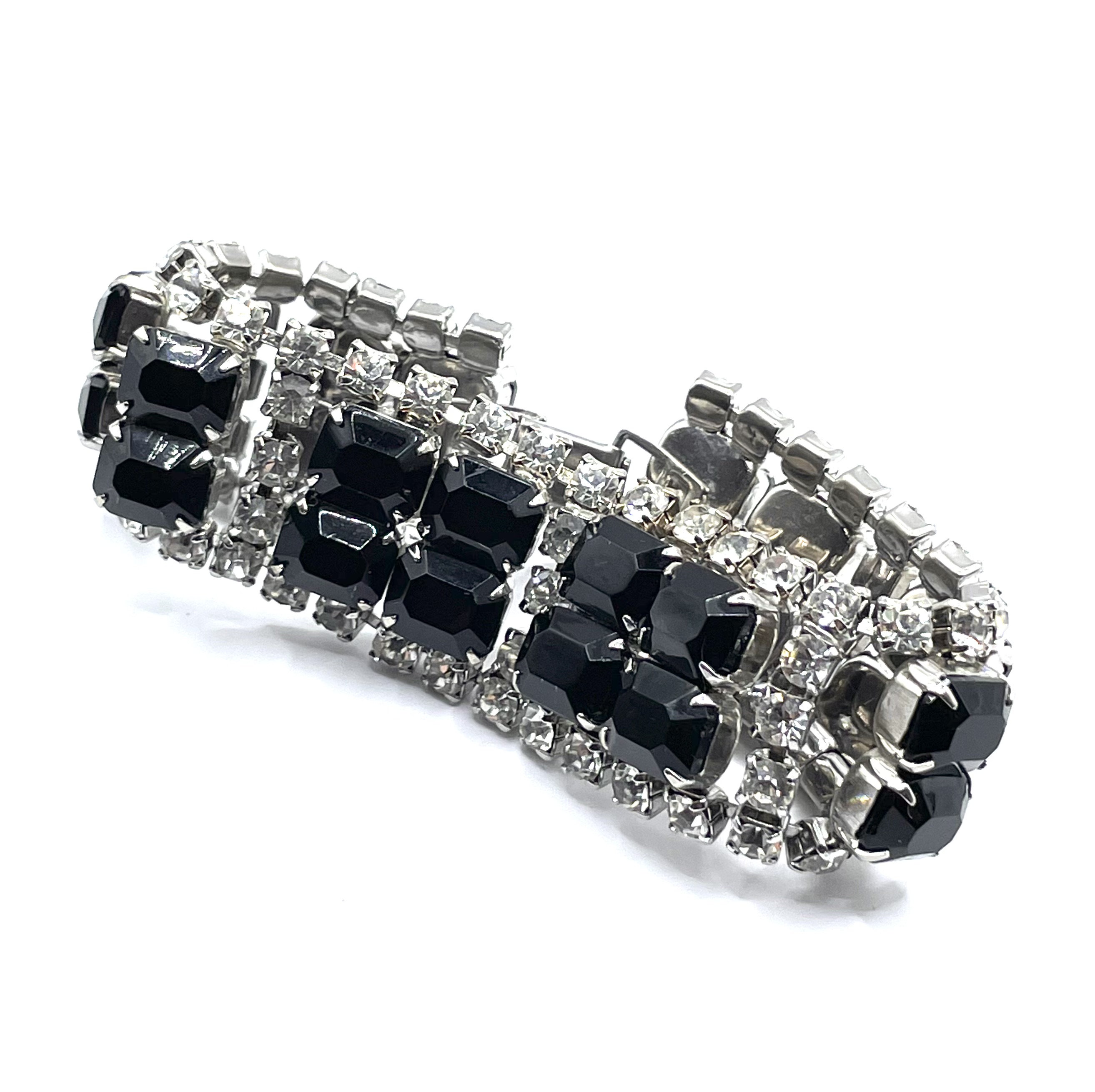 1950s art deco rhinestone bracelet