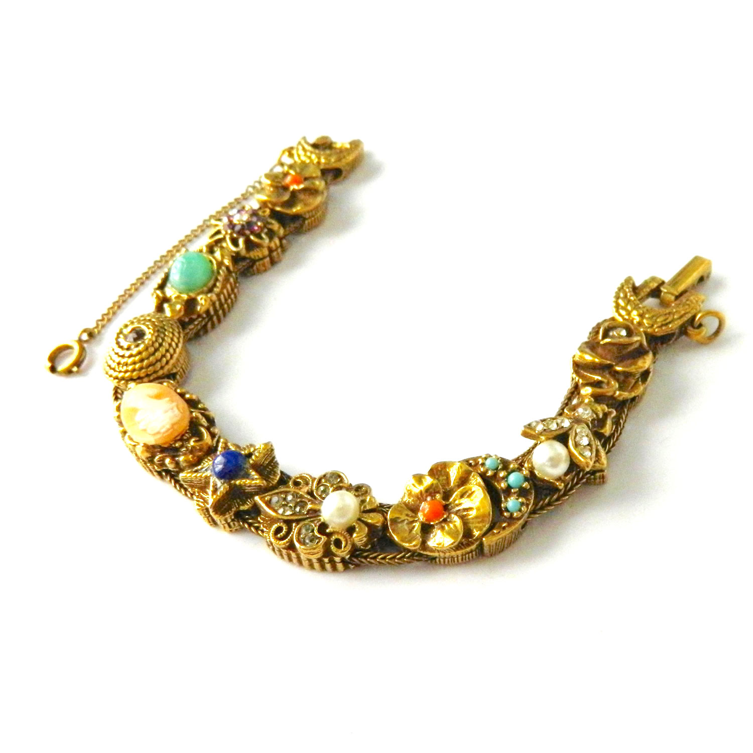 Goldette slide charm bracelet