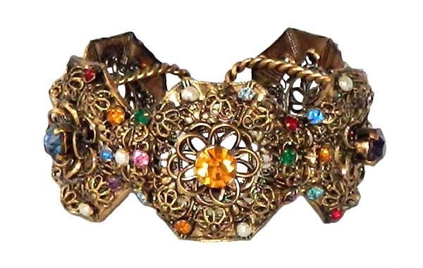 vintage rhinestone cuff bracelet