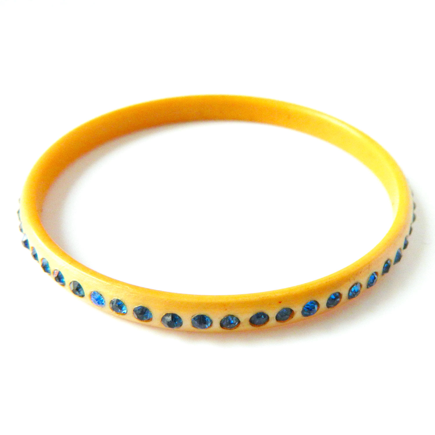 1930's rhinestone celluloid sparkle bangle
