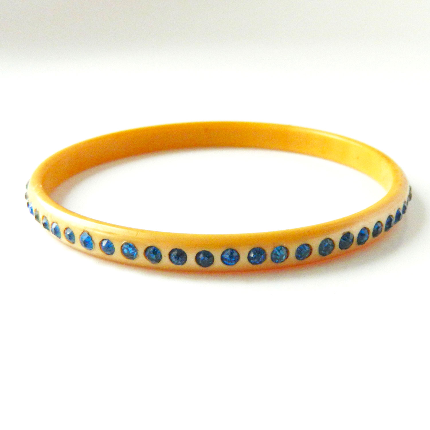 1930's rhinestone celluloid sparkle bangle