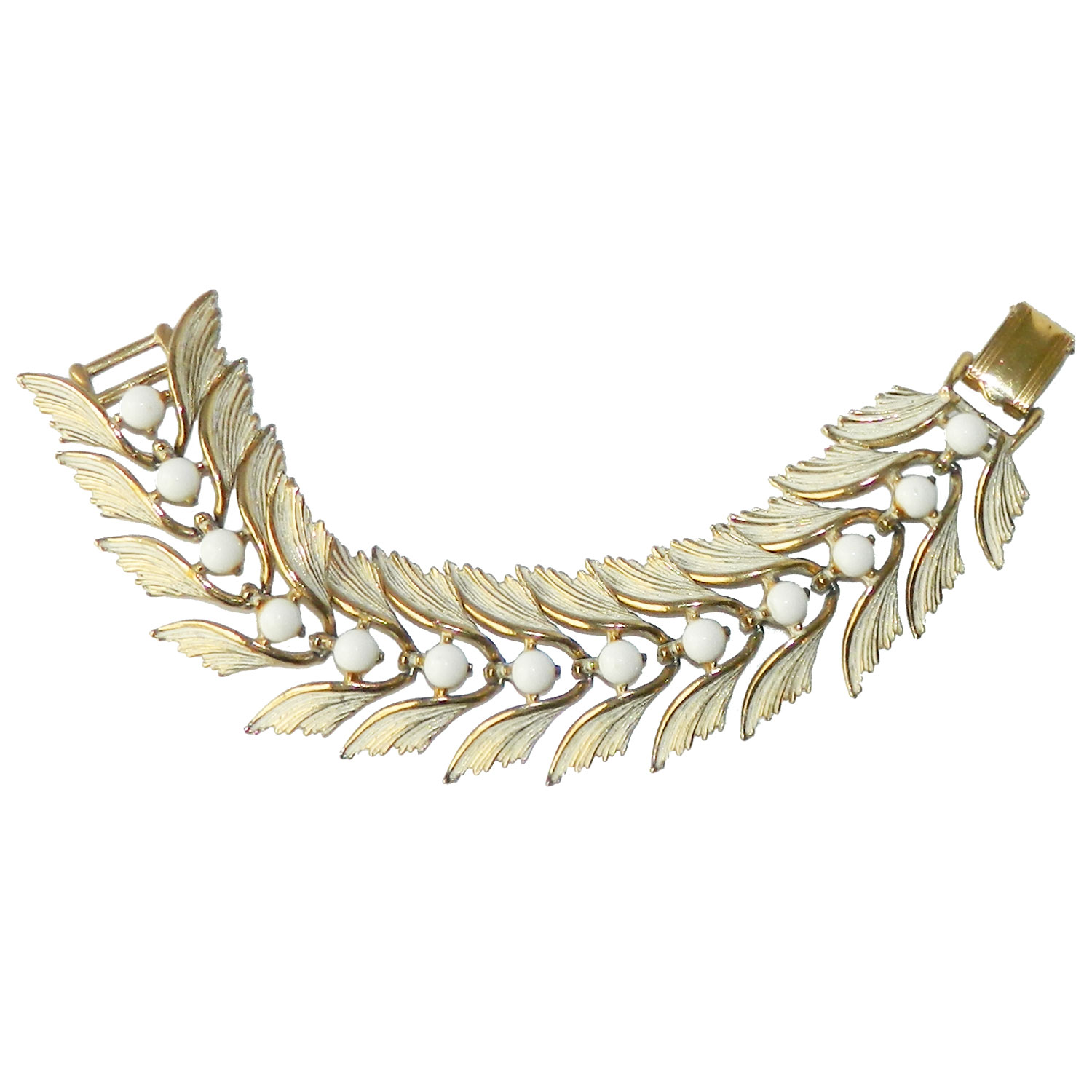 White enameled bracelet
