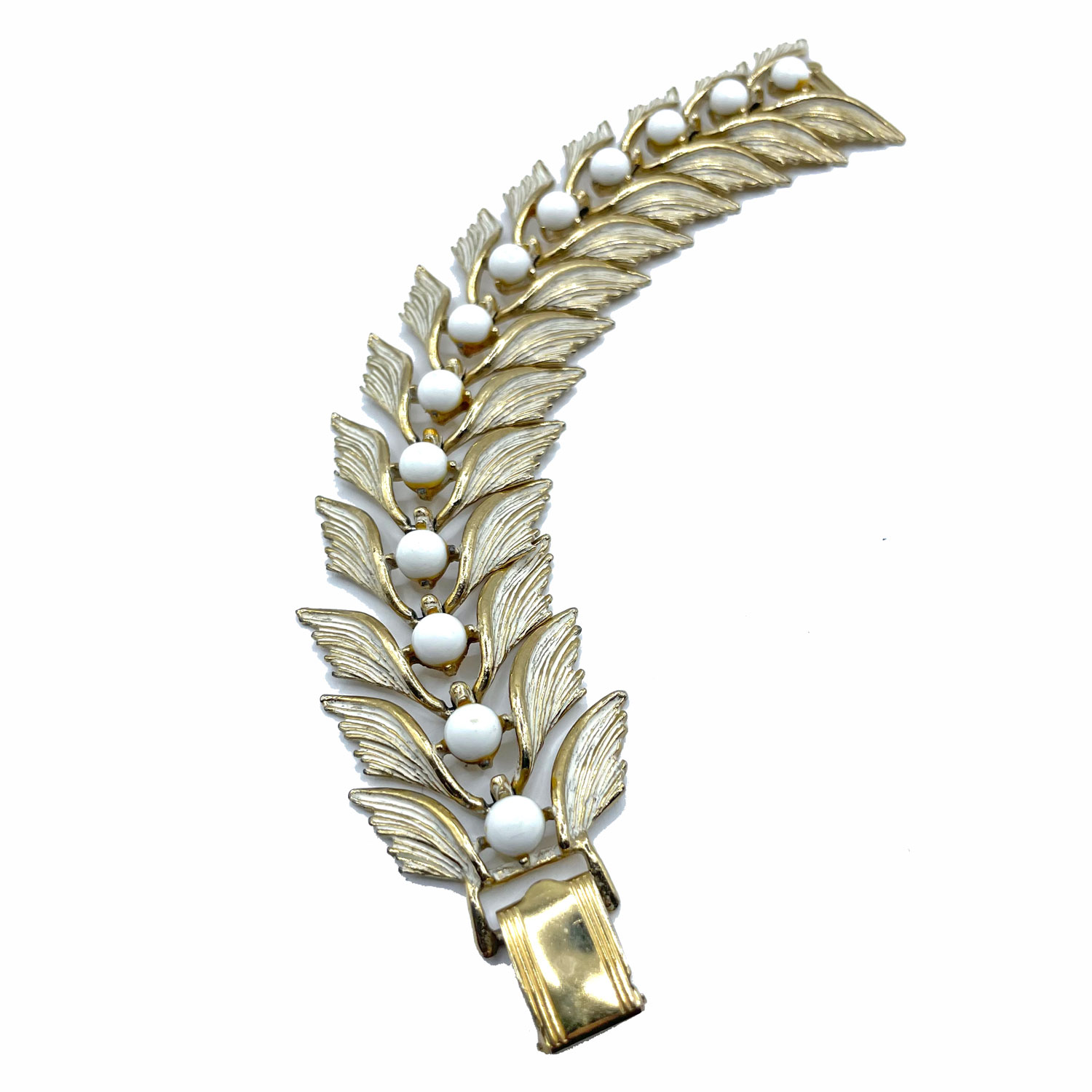 White enameled bracelet