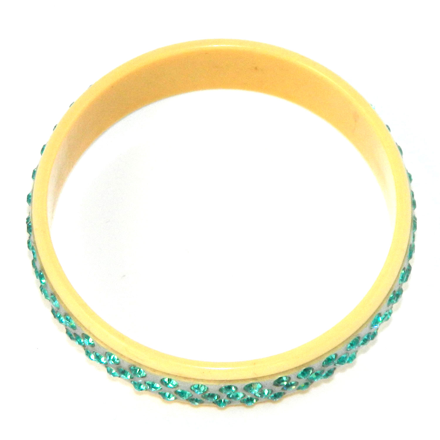 1930's rhinestone celluloid sparkle bangle