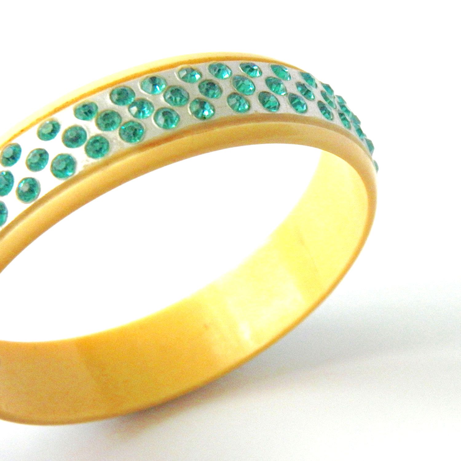 celluloid rhinestone bangle