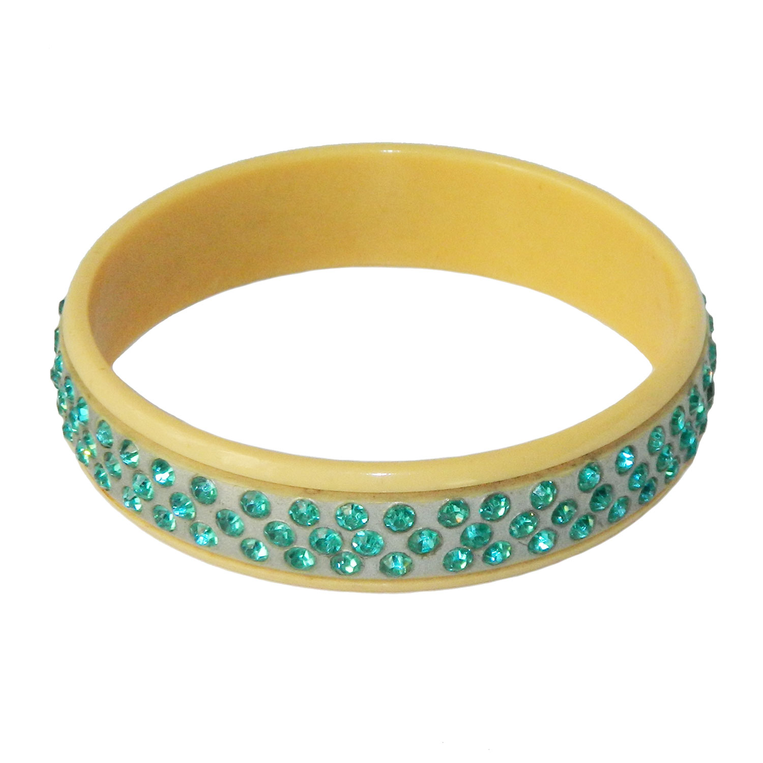 1930's rhinestone celluloid sparkle bangle