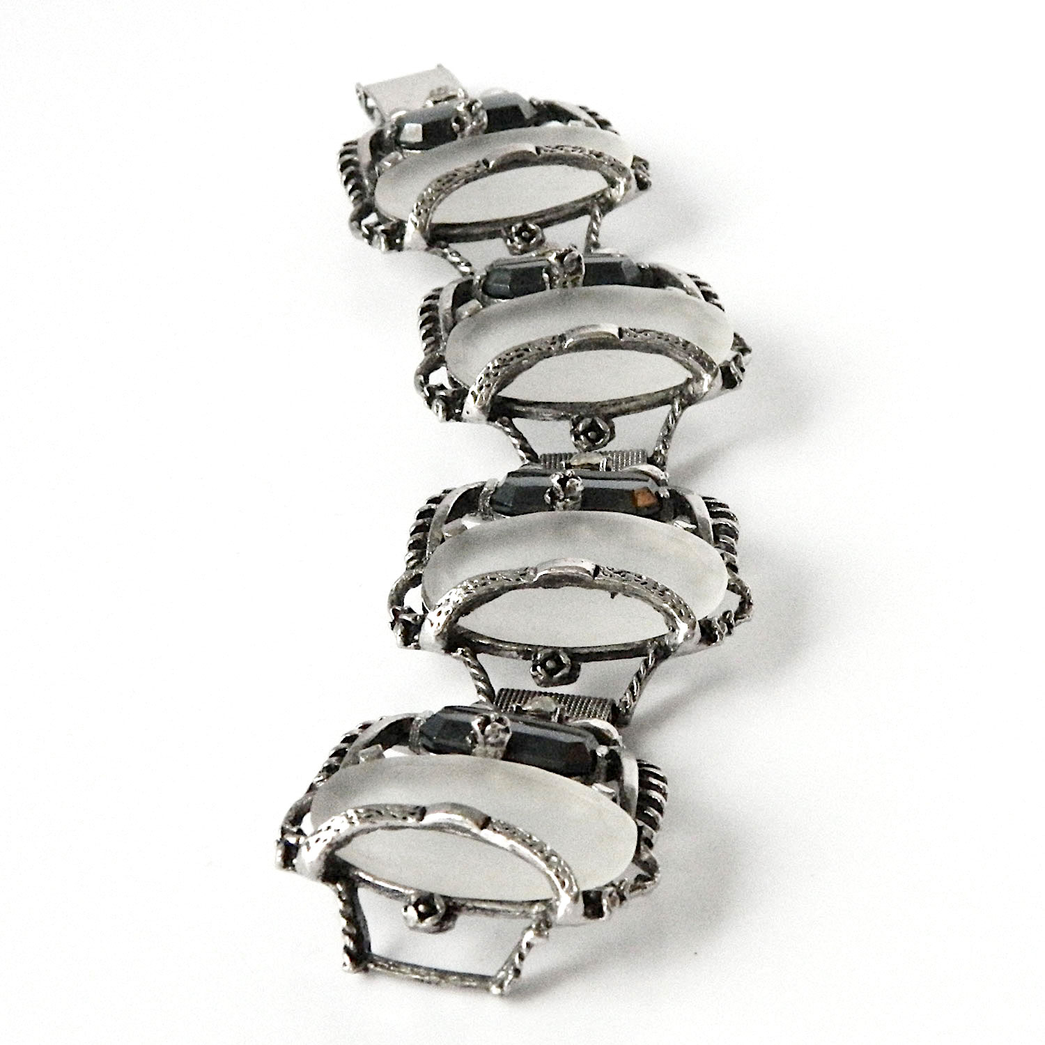 1950s frosted glass earrings