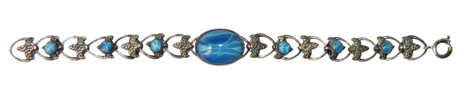 1920s faux sapphire bracelet