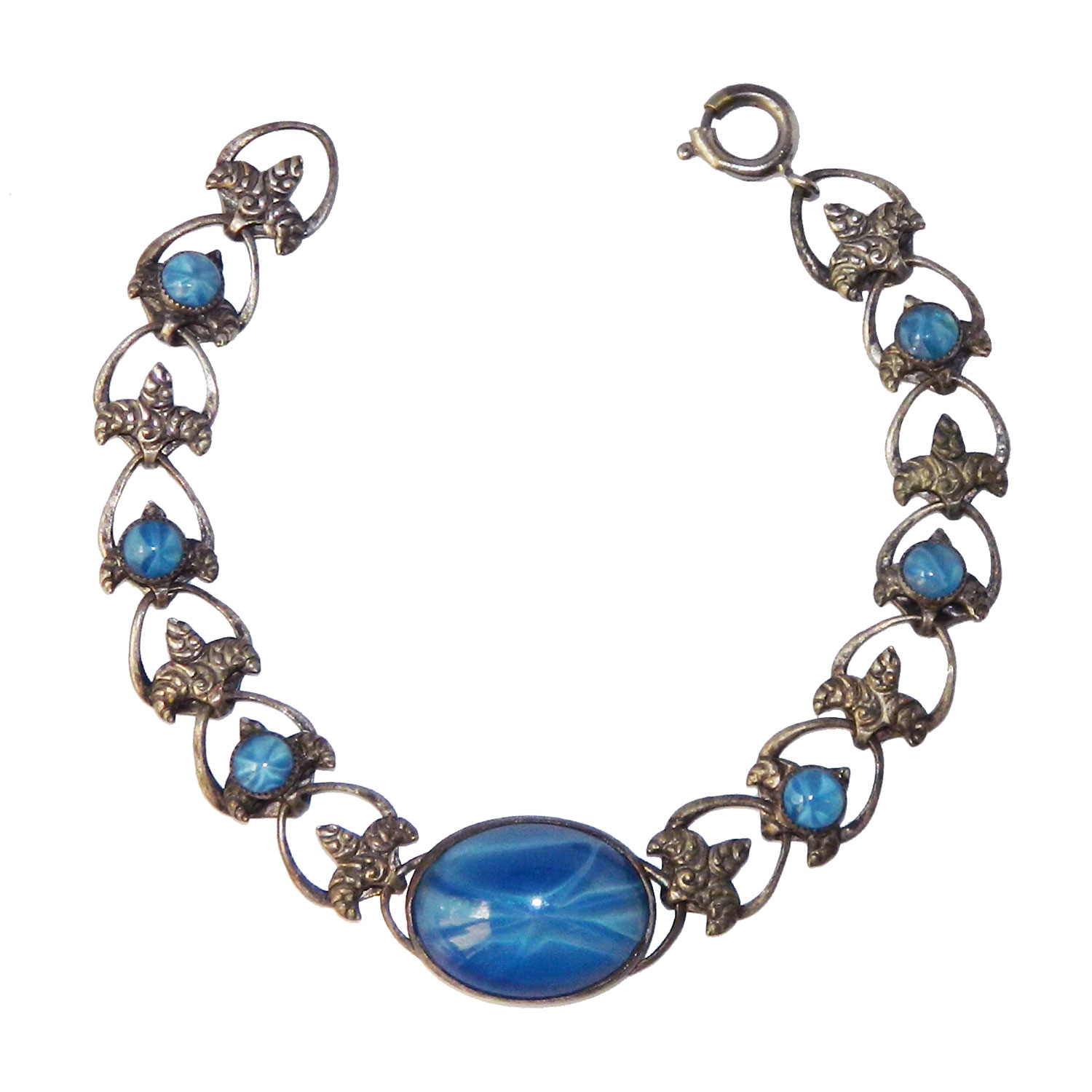 1920s faux sapphire bracelet