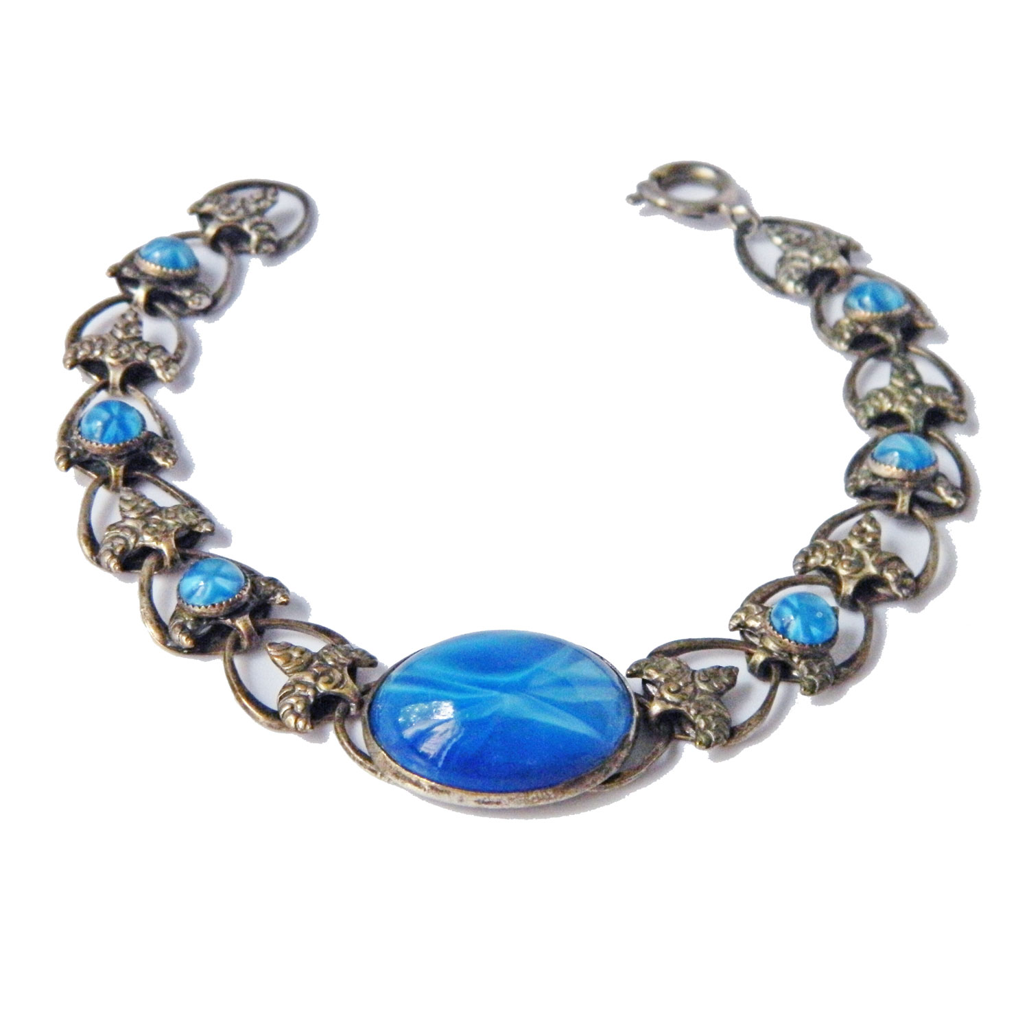 1920s faux sapphire bracelet
