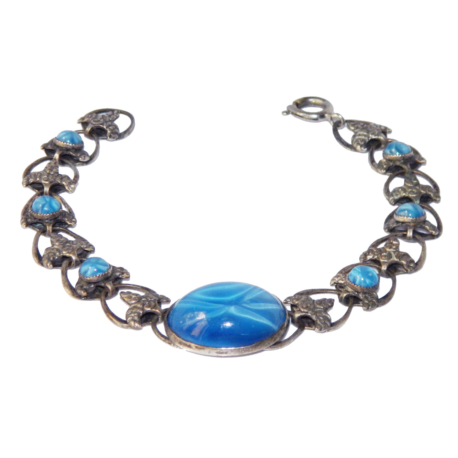 1920s faux sapphire bracelet