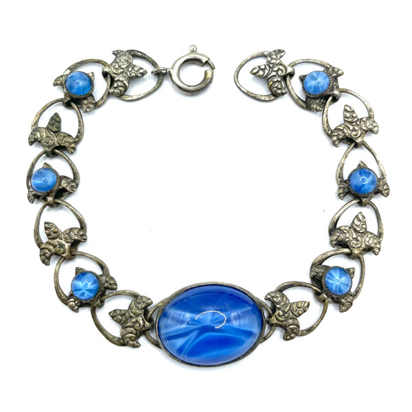 1920s faux sapphire bracelet