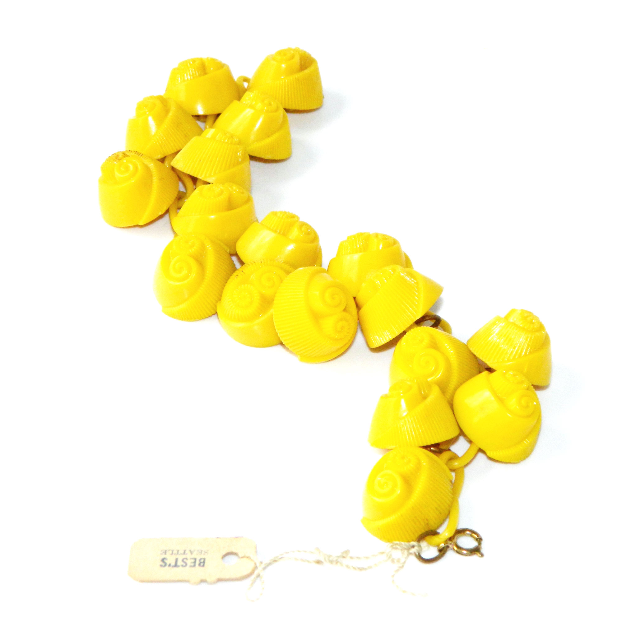 1930s celluloid charm bracelet