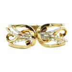 Trifari rhinestone clamper bracelet