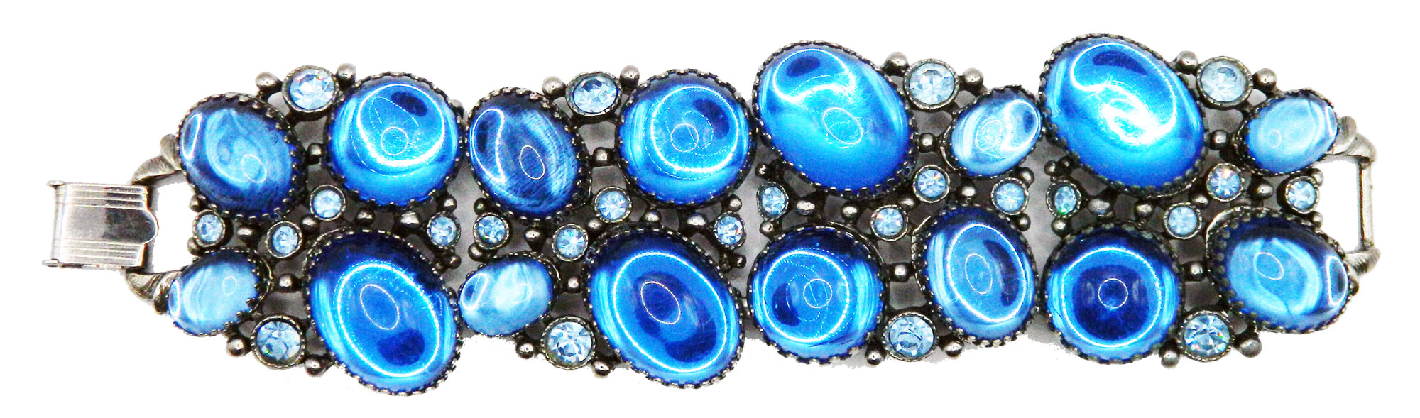 1950s Selro blue cabochon bracelet