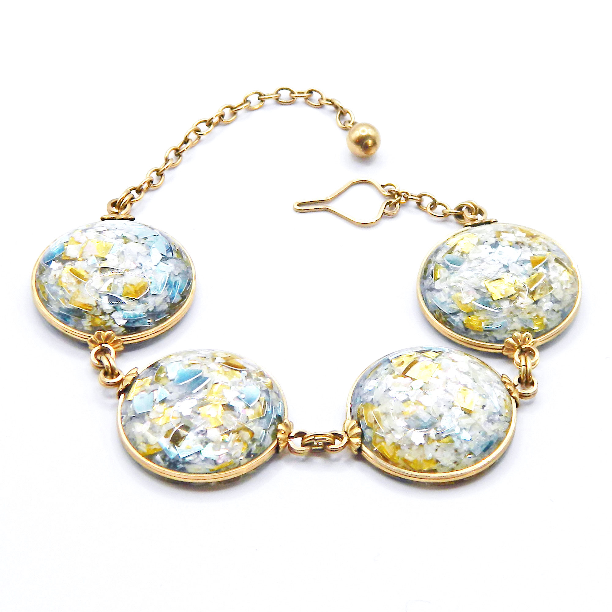 1950's confetti lucite bracelet