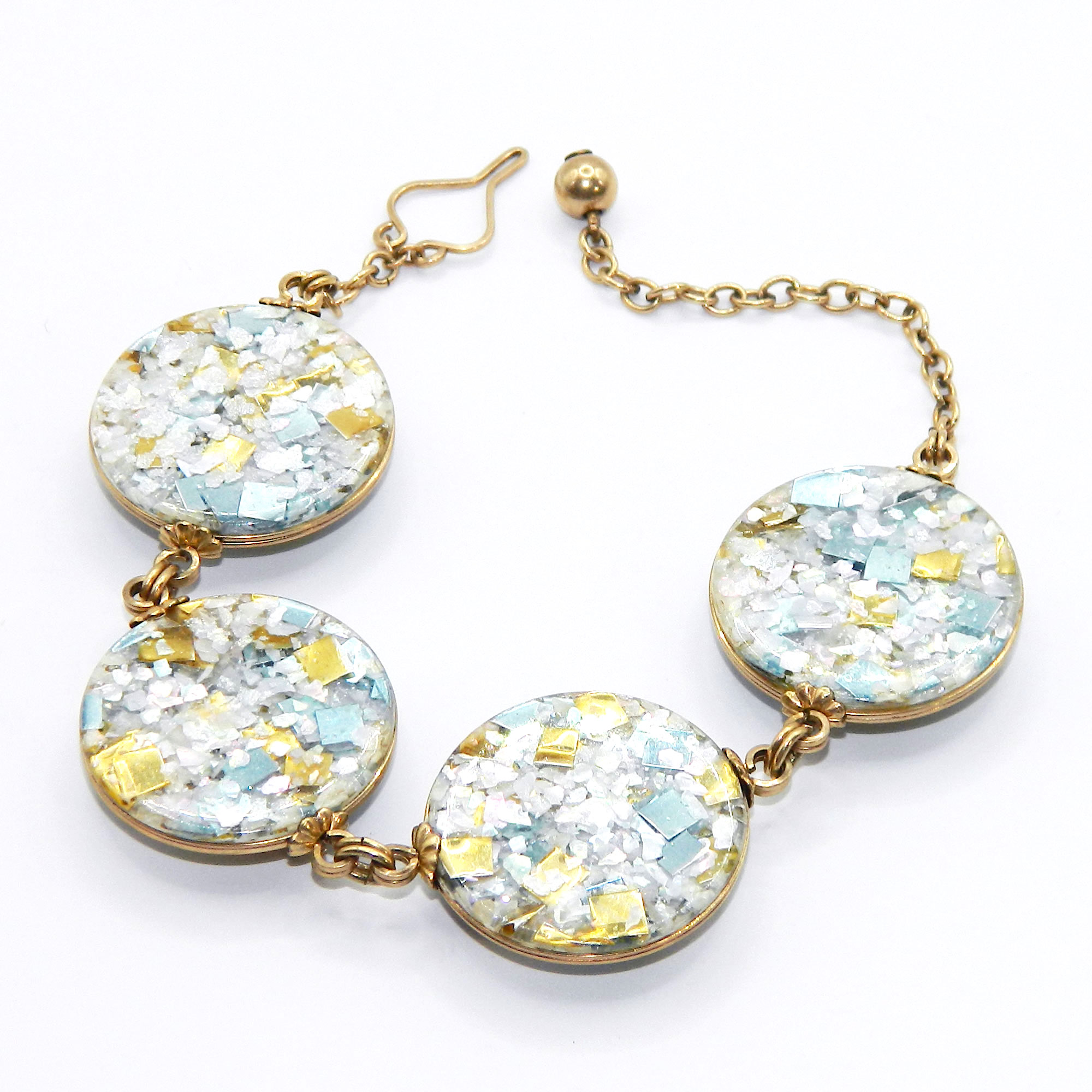 1950s confetti lucite bracelet