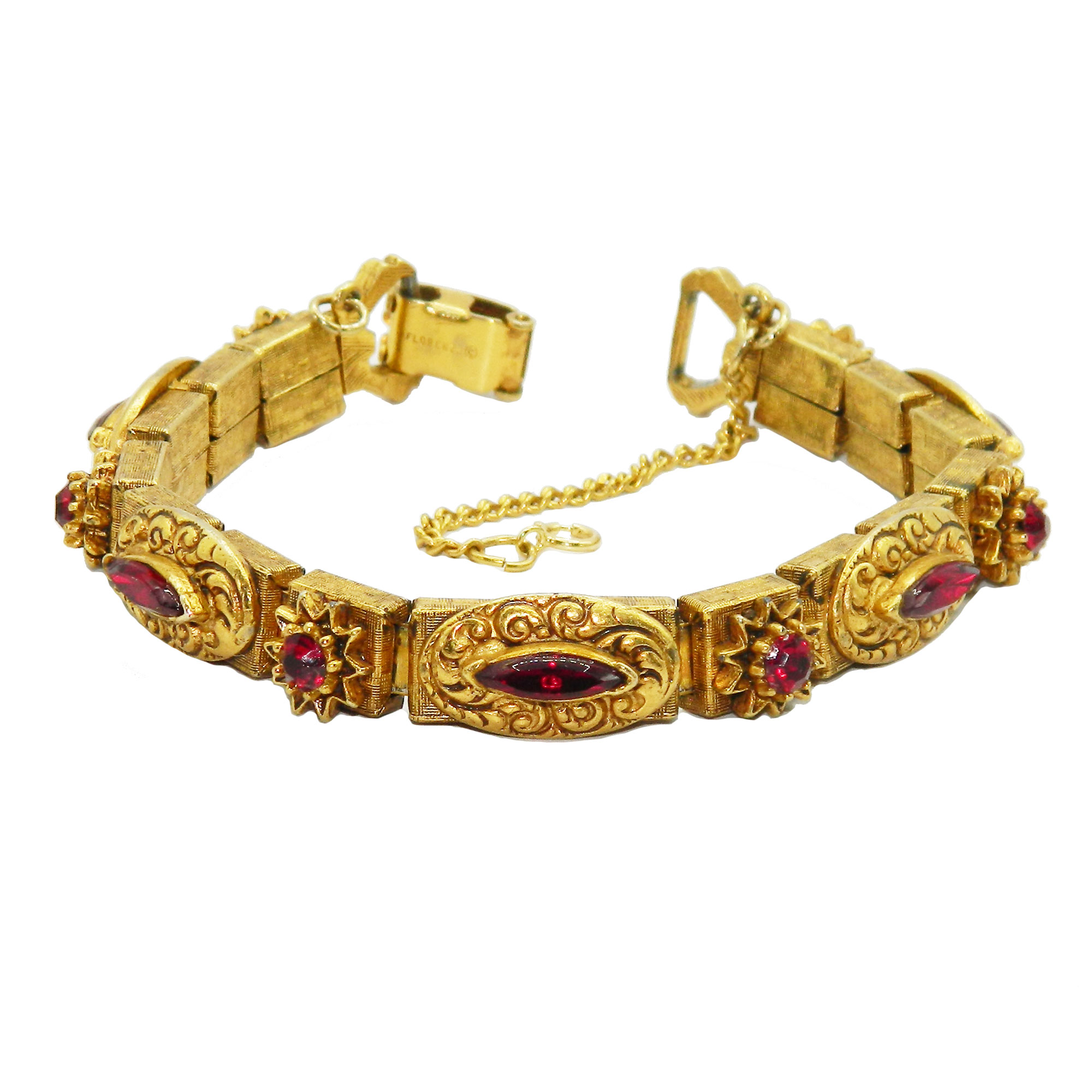 1950s Florenza rhinestone bracelet