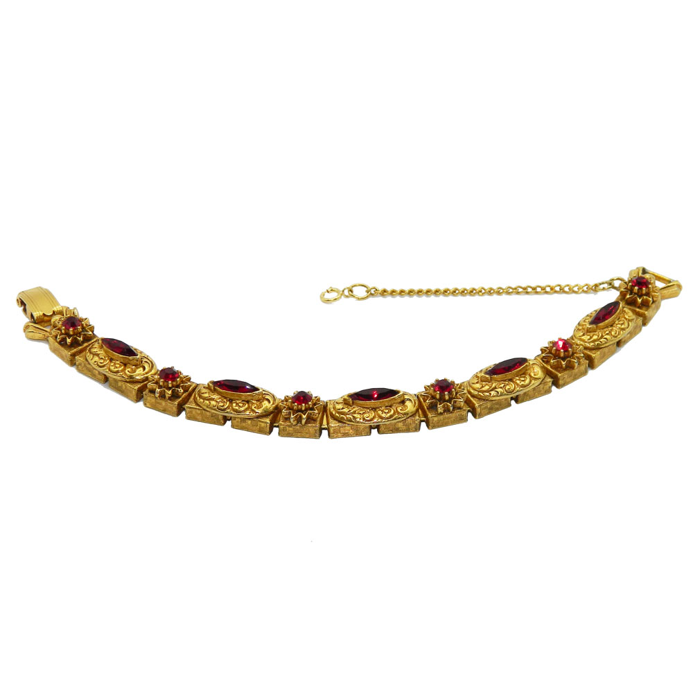 1950s Florenza rhinestone bracelet