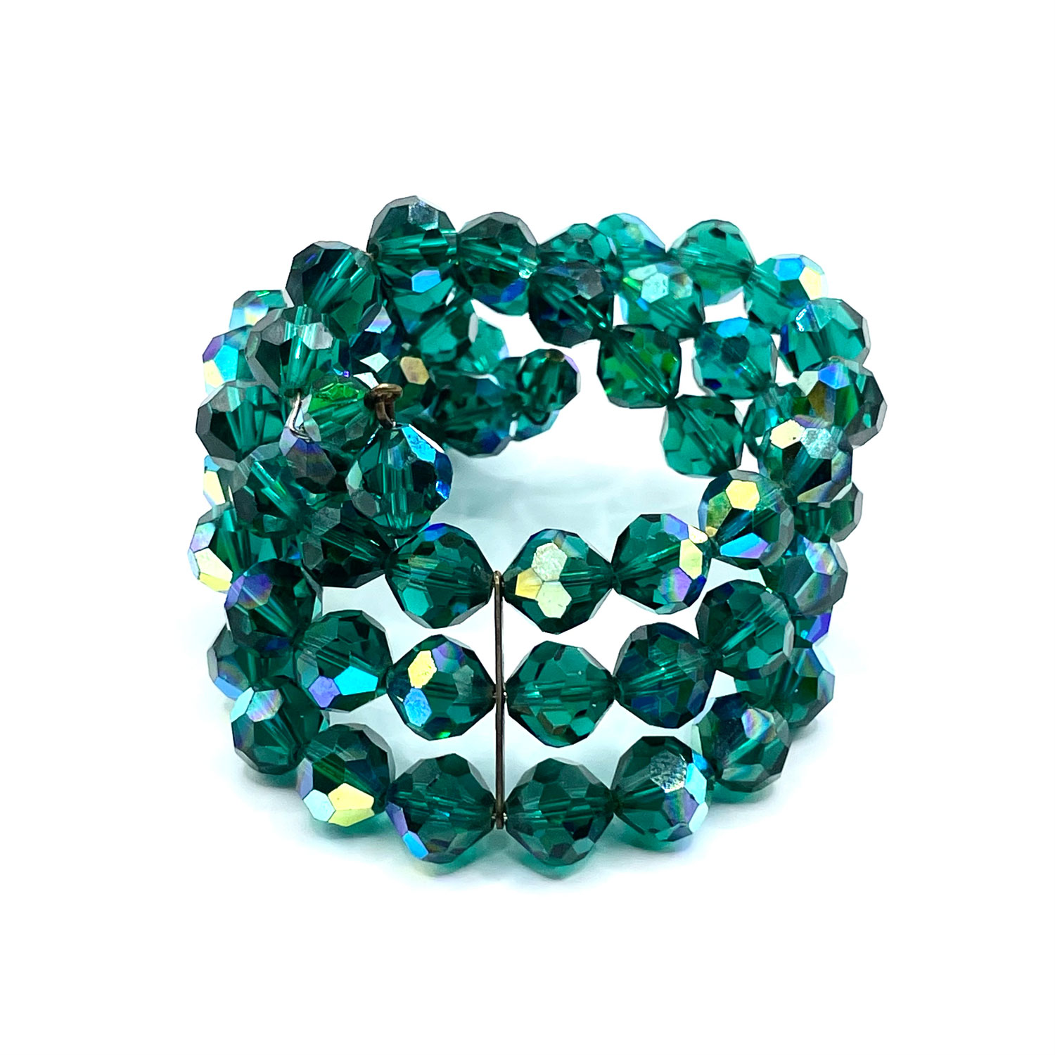 Green Aurora Borealis crystal bracelet