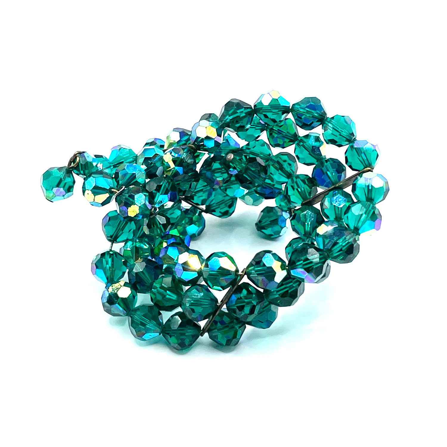Green Aurora Borealis crystal bracelet